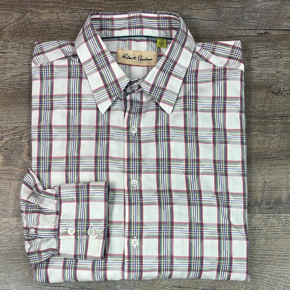 Robert Graham Long Sleeve Crupper Tailored Fit Shirt 2XL